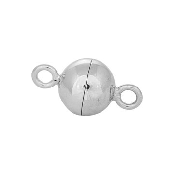 Nordahl - magnet perlelås 8mm blank sølv
